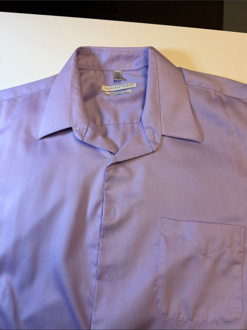 Geoffrey Beene Men's Lavender Casual Button-Down Shirt